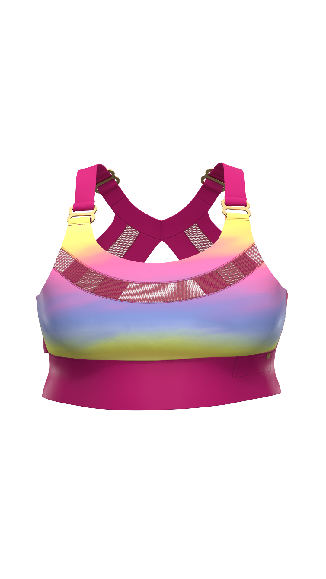 CKYOU Longline Colorblock Sports Bra