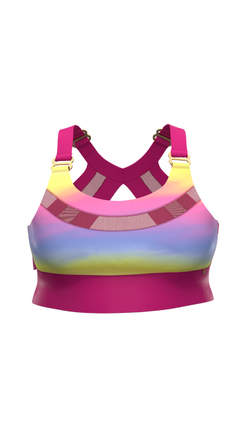 CKYOU Longline Colorblock Sports Bra